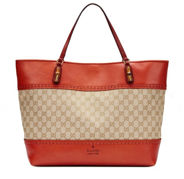 Authentic Gucci Laidback Crafty GG Tote Bags 339000 Orange